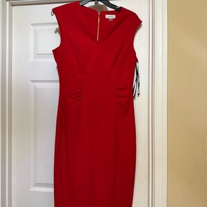 Calvin Klein Bold Red Midi Dress
